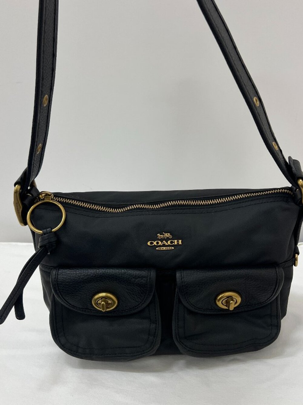 Coach Black Nylon Cargo Shoulder Bag in Style 3135